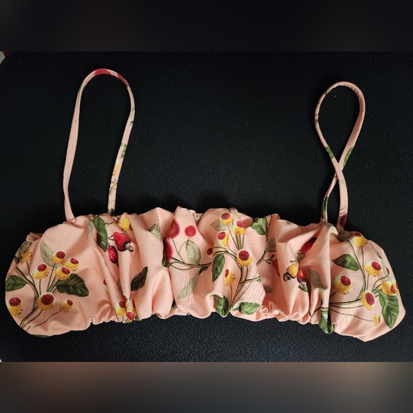 AGUA BY AGUA BENDITA Eneldo Band Swim Top In Floral Print size M - Picture 5 of 8